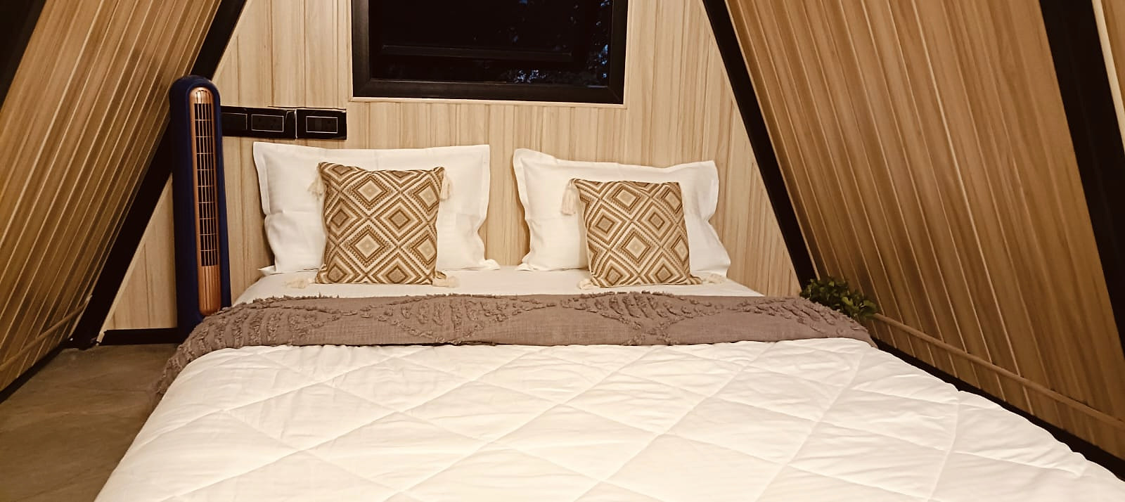 Wide view of the loft bedroom